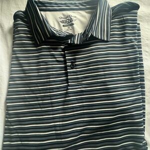Men's Straight Down Golf Polo - Squire Creek Golf Club Logo - XL Black Stripe